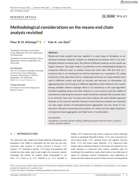 means end ketten|Methodological considerations on the means‐end chain analysis .